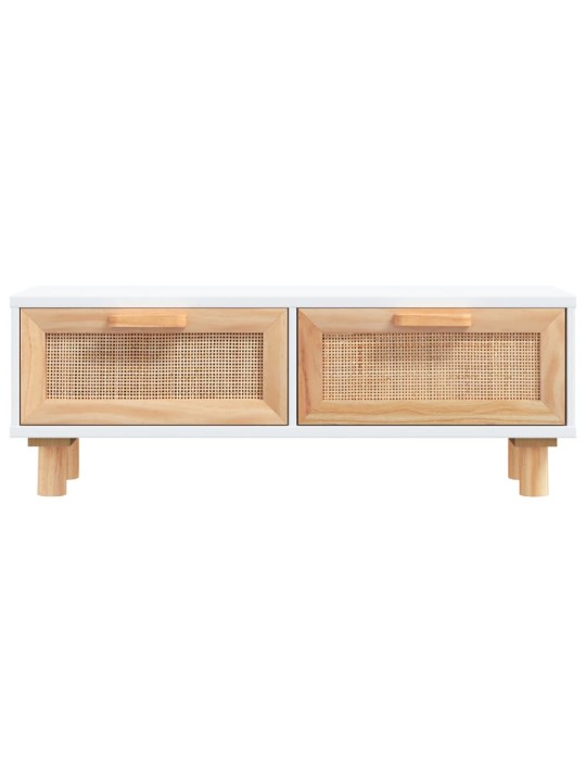 Kafijas galdiņš, balts, 80x40x30 cm, inženierijas koks, priede