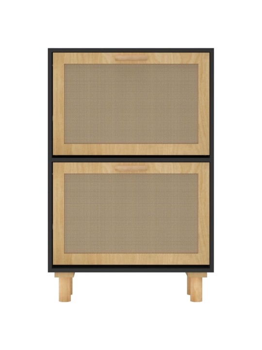 Apavu skapītis, melns, 52x25x80 cm, inženierijas koks