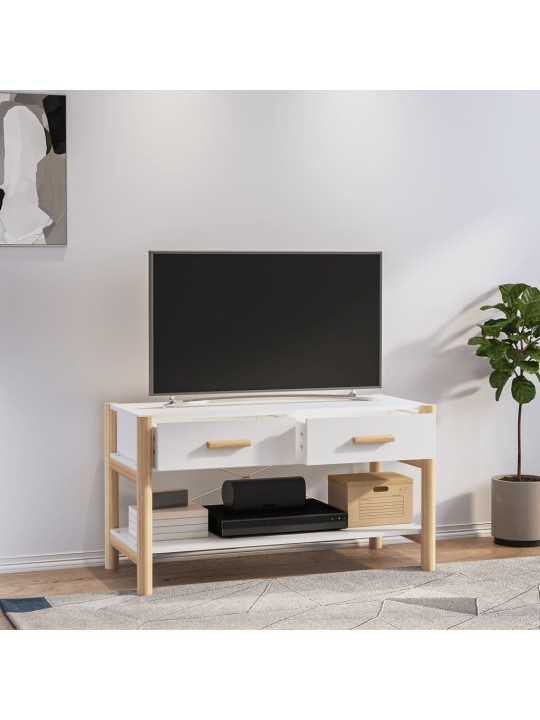 Tv skapītis, balts, 82x38x45 cm, inženierijas koks