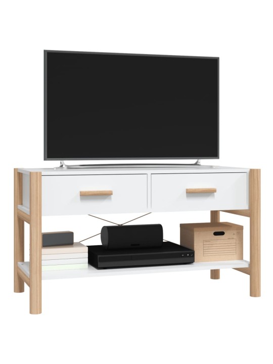 Tv skapītis, balts, 82x38x45 cm, inženierijas koks