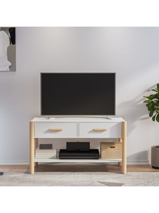 Tv skapītis, balts, 82x38x45 cm, inženierijas koks