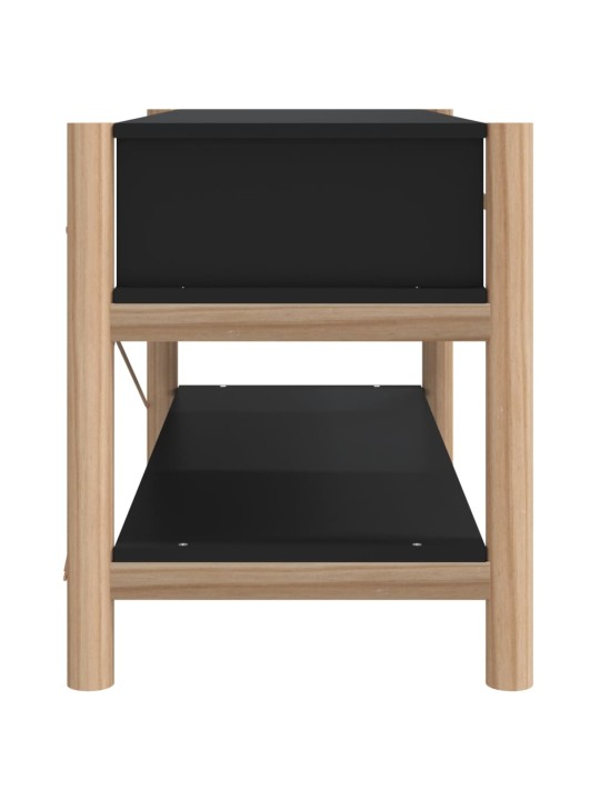 Tv skapītis, melns, 82x38x45 cm, inženierijas koks