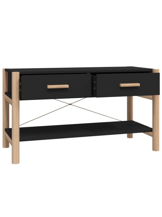 Tv skapītis, melns, 82x38x45 cm, inženierijas koks