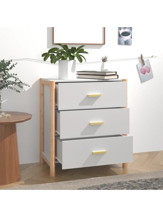 Kumode, balta, 62x38x70 cm, inženierijas koks