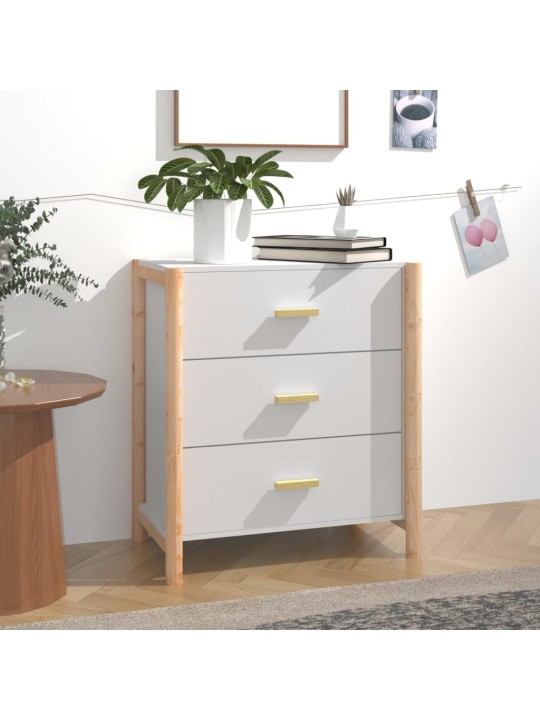 Kumode, balta, 62x38x70 cm, inženierijas koks