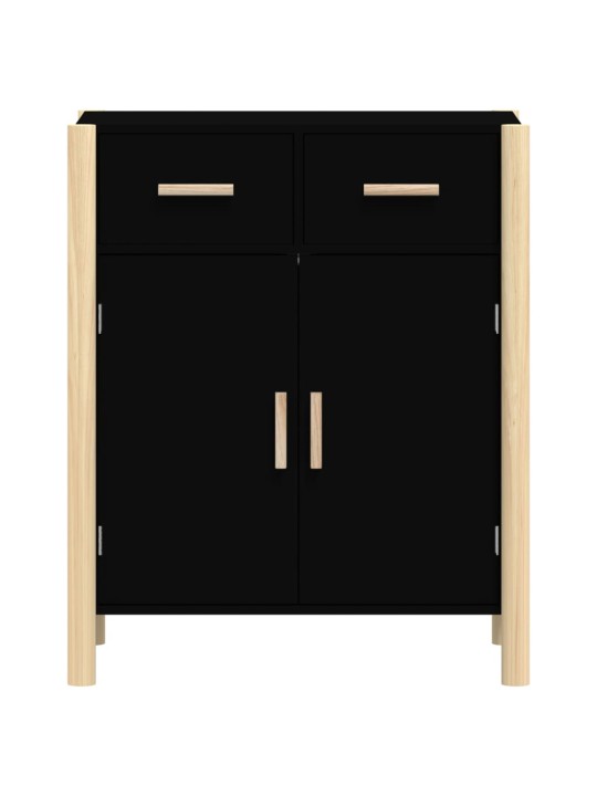 Kumode, melns, 62x38x75 cm, inženierijas koks