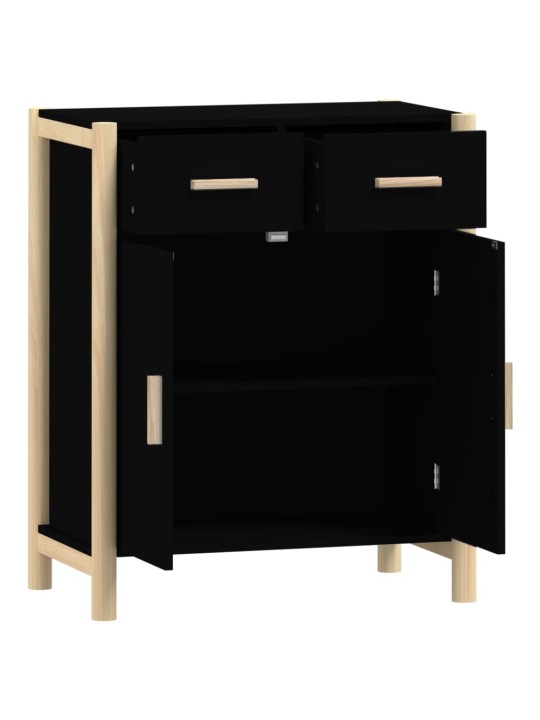 Kumode, melns, 62x38x75 cm, inženierijas koks