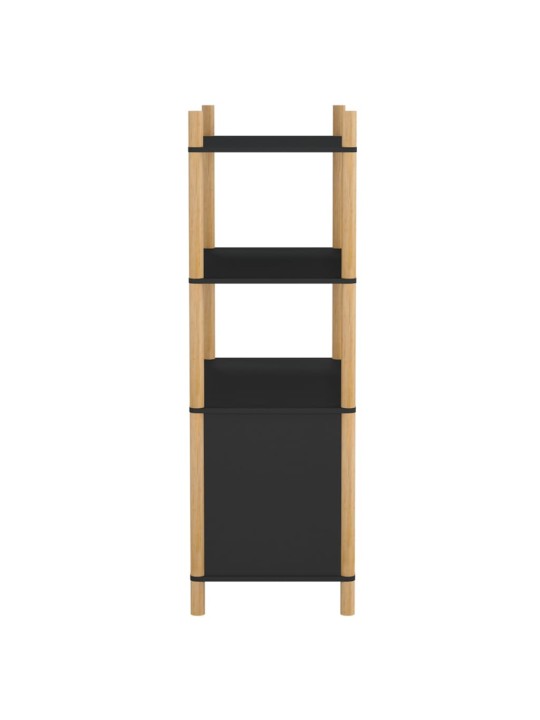 Augstais skapītis, melns, 80x40x121 cm, inženierijas koks