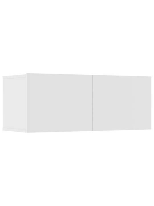 Tv skapīši, 4 gab., balti, 80x30x30 cm, inženierijas koks
