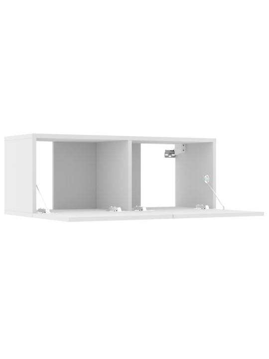 Tv skapīši, 4 gab., balti, 80x30x30 cm, inženierijas koks