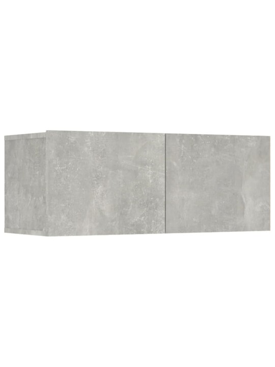 Tv skapīši, 4 gab., betonpelēki, 80x30x30 cm, inženierijas koks