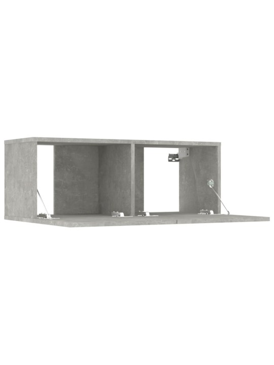 Tv skapīši, 4 gab., betonpelēki, 80x30x30 cm, inženierijas koks