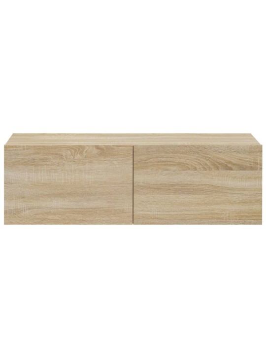 Sienas tv skapīši, 4 gab., ozolkoka, 100x30x30 cm