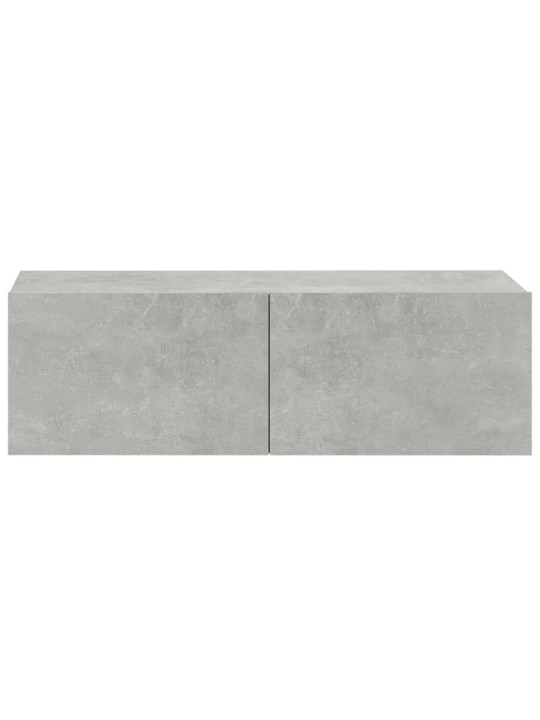 Sienas tv skapīši, 4 gab., betonpelēki, 100x30x30 cm