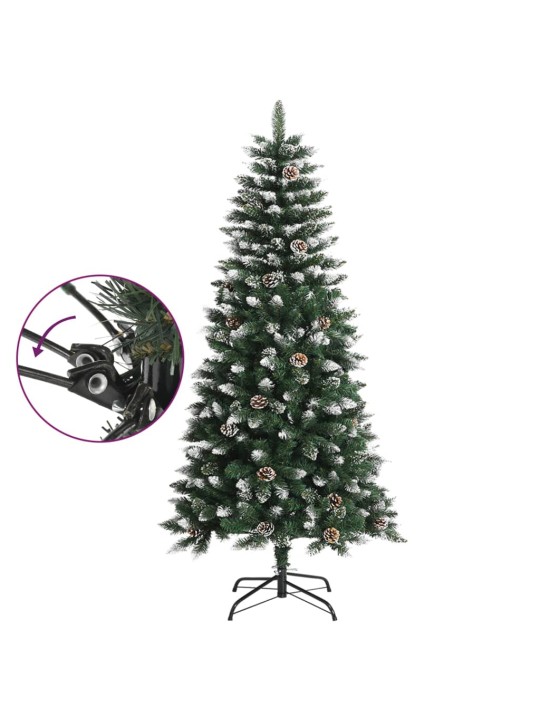 Mākslīgā Ziemassvētku egle ar statīvu, zaļa, 120 cm, PVC