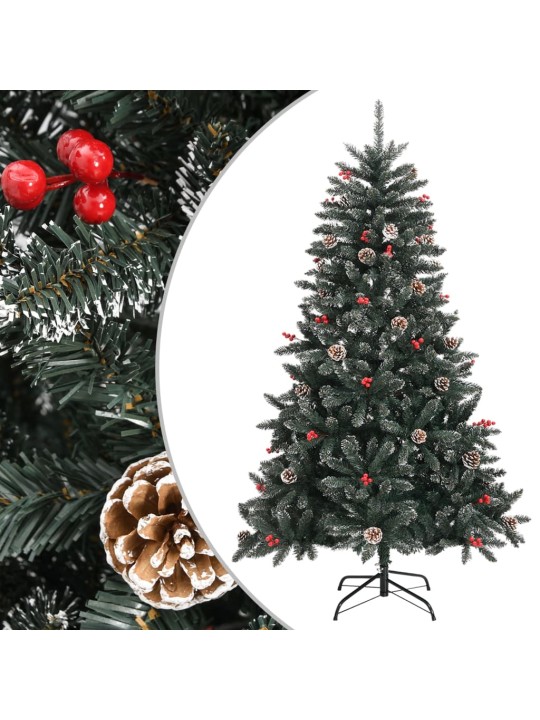 Mākslīgā Ziemassvētku egle ar statīvu, zaļa, 120 cm, PVC