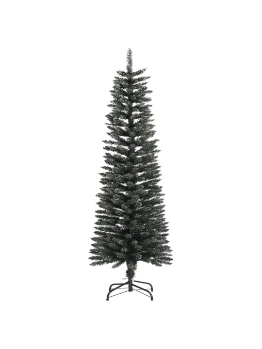 Mākslīgā Ziemassvētku egle ar statīvu, šaura, 120 cm, zaļa, PVC