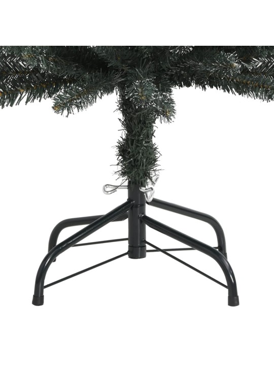 Mākslīgā Ziemassvētku egle ar statīvu, šaura, 210 cm, zaļa, PVC