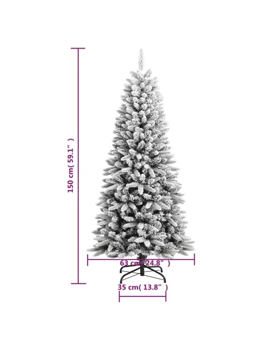 Mākslīgā Ziemassvētku egle ar sniegu, 150 cm, PVC&PE