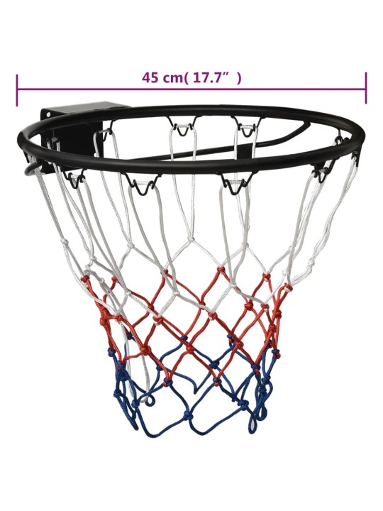 Basketbola grozs, melns, 45 cm, tērauds