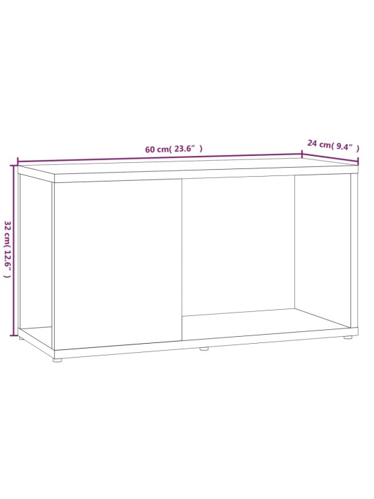 Tv galdiņš, ozolkoka krāsa, 60x24x32 cm, inženierijas koks