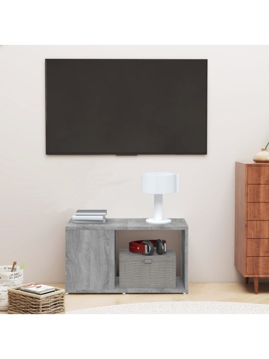 Tv plaukts, pelēka ozolkoka, 60x24x32 cm, inženierijas koks