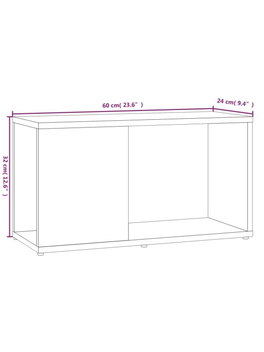 Tv plaukts, ozolkoka krāsa, 60x24x32 cm, inženierijas koks