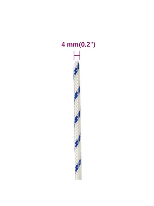 Laivu virve, balta, 4 mm, 25 m, polipropilēns