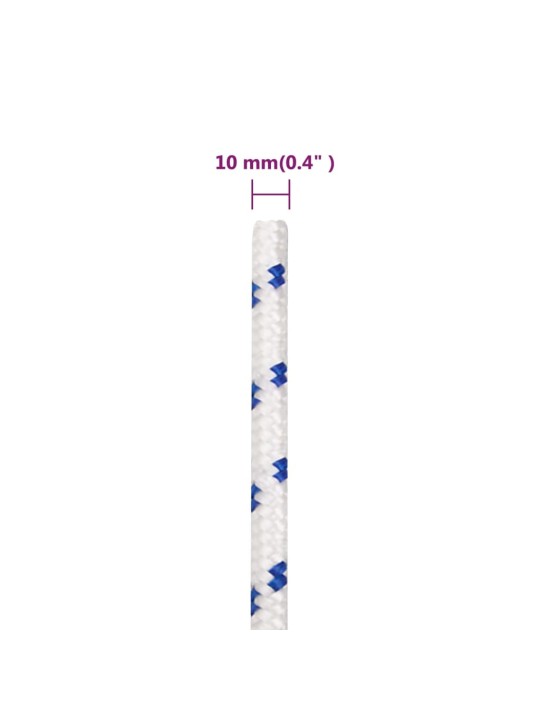 Laivu virve, balta, 10 mm, 100 m, polipropilēns