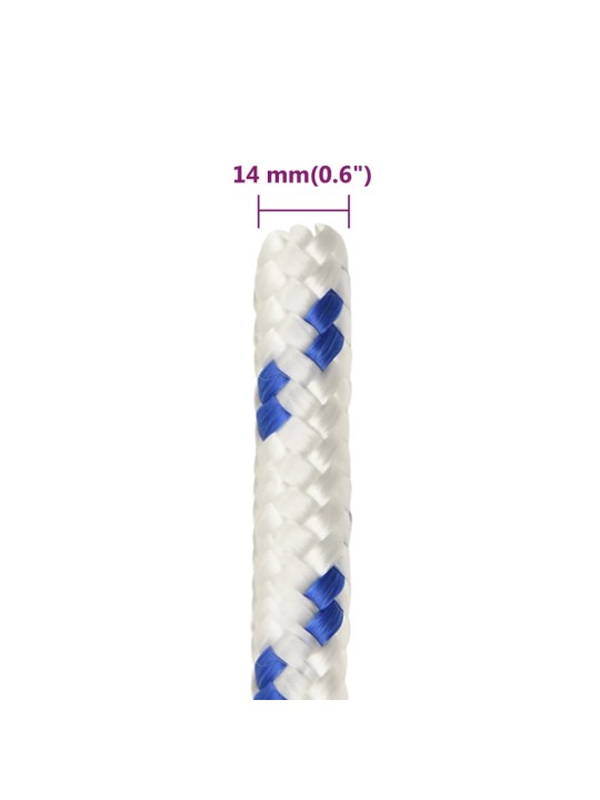 Laivu virve, balta, 14 mm, 100 m, polipropilēns