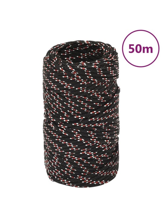 Laivu virve, melna, 2 mm, 50 m, polipropilēns