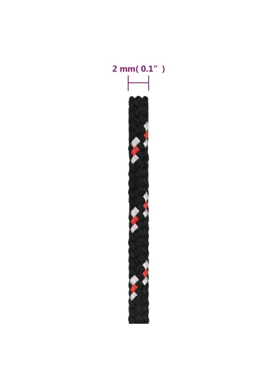 Laivu virve, melna, 2 mm, 50 m, polipropilēns