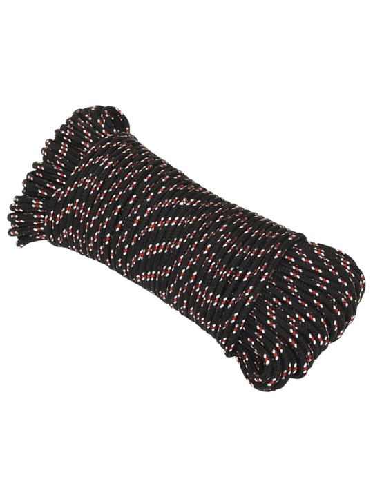 Laivu virve, melna, 3 mm, 25 m, polipropilēns