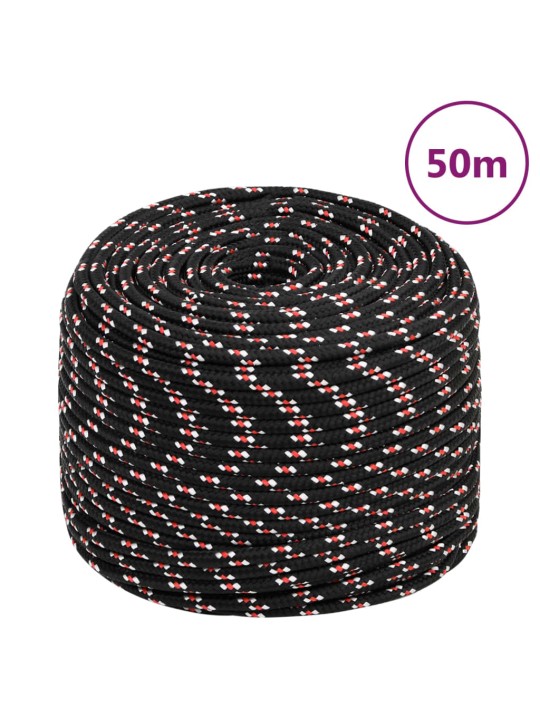 Laivu virve, melna, 6 mm, 50 m, polipropilēns