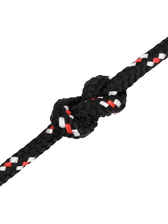 Laivu virve, melna, 8 mm, 25 m, polipropilēns