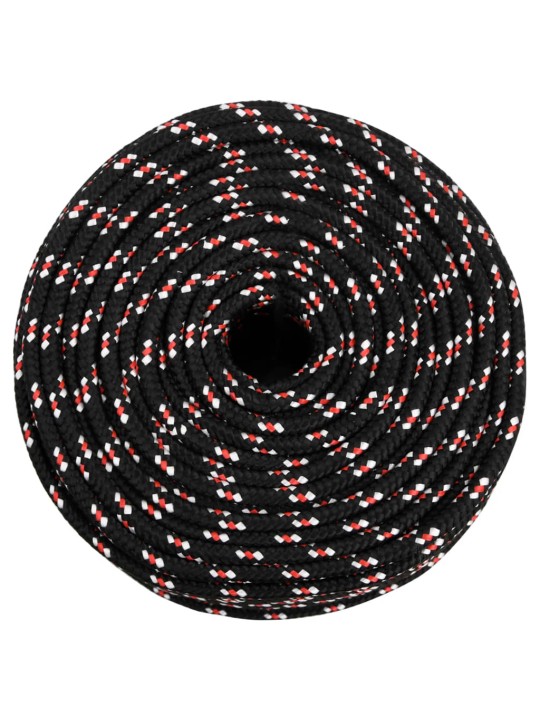 Laivu virve, melna, 8 mm, 50 m, polipropilēns