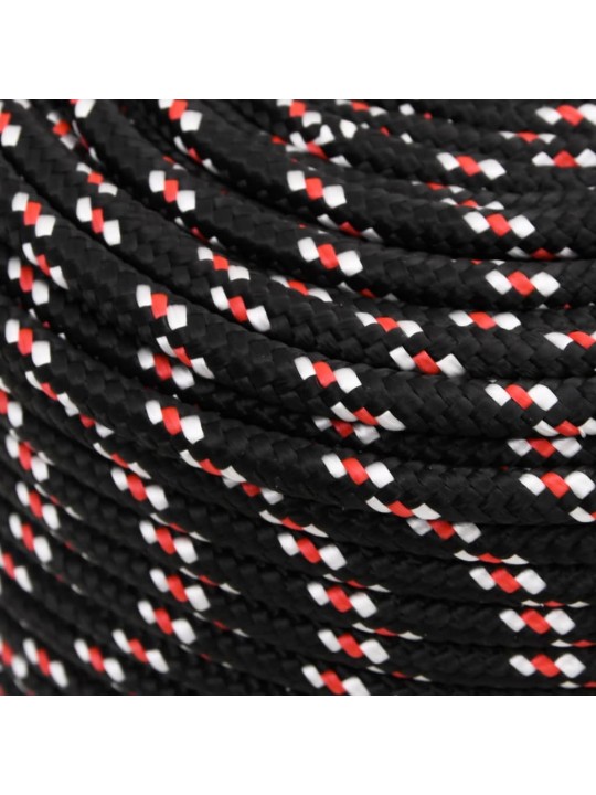 Laivu virve, melna, 10 mm, 25 m, polipropilēns