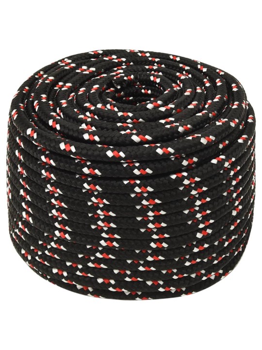 Laivu virve, melna, 12 mm, 100 m, polipropilēns