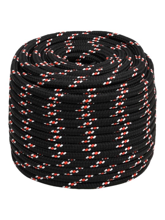 Laivu virve, melna, 16 mm, 25 m, polipropilēns