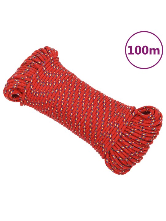 Laivu virve, sarkana, 5 mm, 100 m, polipropilēns