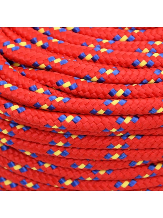 Laivu virve, sarkana, 8 mm, 25 m, polipropilēns