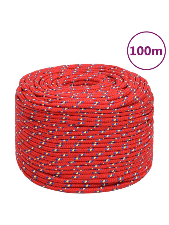 Laivu virve, sarkana, 10 mm, 100 m, polipropilēns