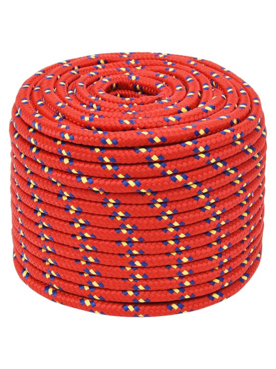 Laivu virve, sarkana, 14 mm, 25 m, polipropilēns