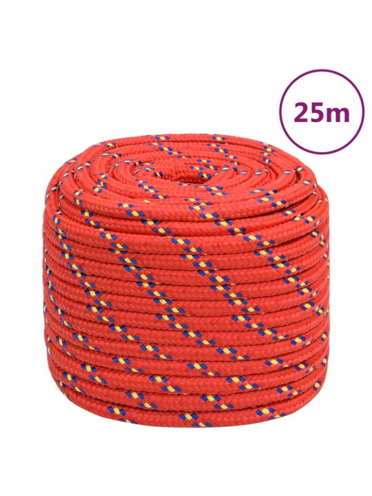 Laivu virve, sarkana, 18 mm, 25 m, polipropilēns