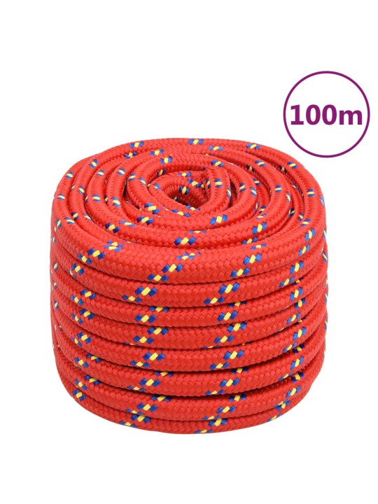Laivu virve, sarkana, 20 mm, 100 m, polipropilēns