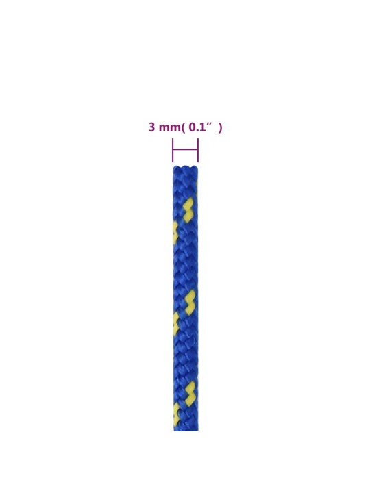 Laivu virve, zila, 3 mm, 25 m, polipropilēns