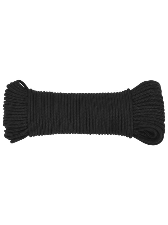 Laivu virve, melna, 4 mm, 25 m, polipropilēns