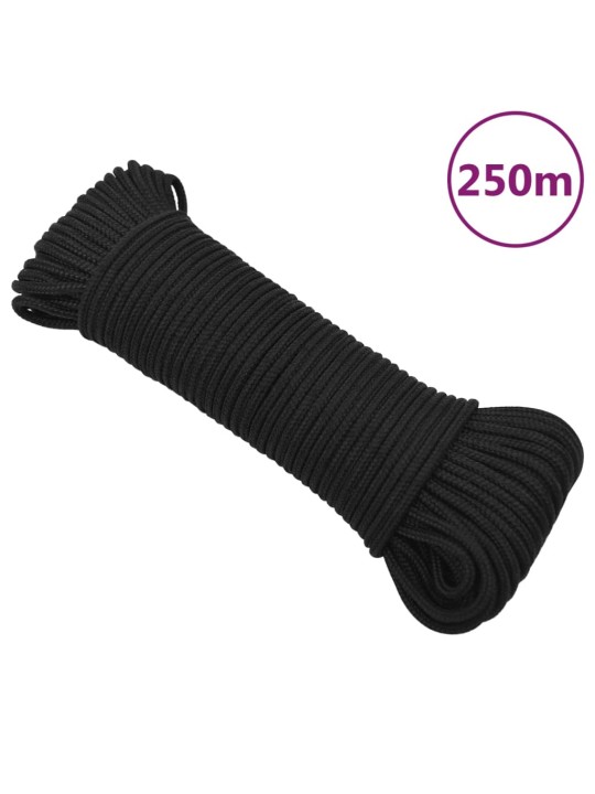 Laivu virve, melna, 4 mm, 250 m, polipropilēns