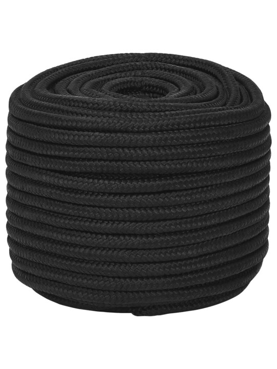 Laivu virve, melna, 14 mm, 25 m, polipropilēns