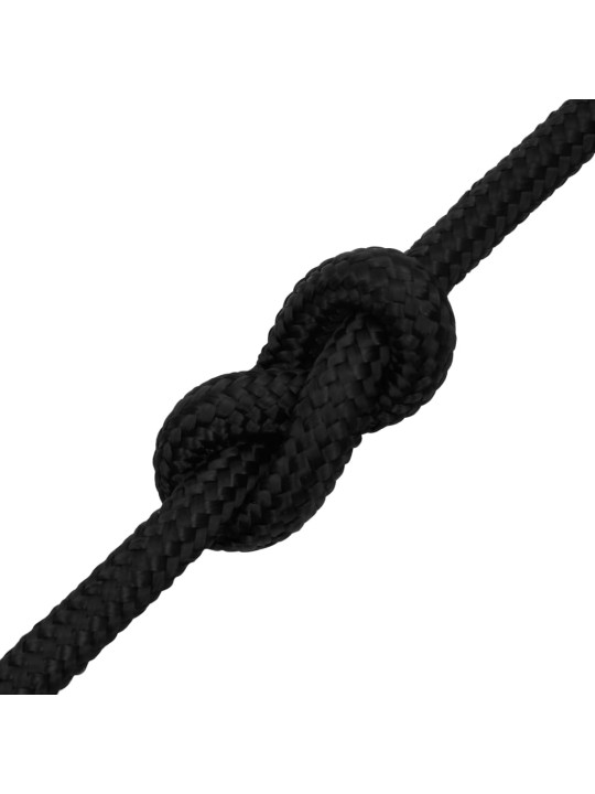 Laivu virve, melna, 18 mm, 25 m, polipropilēns